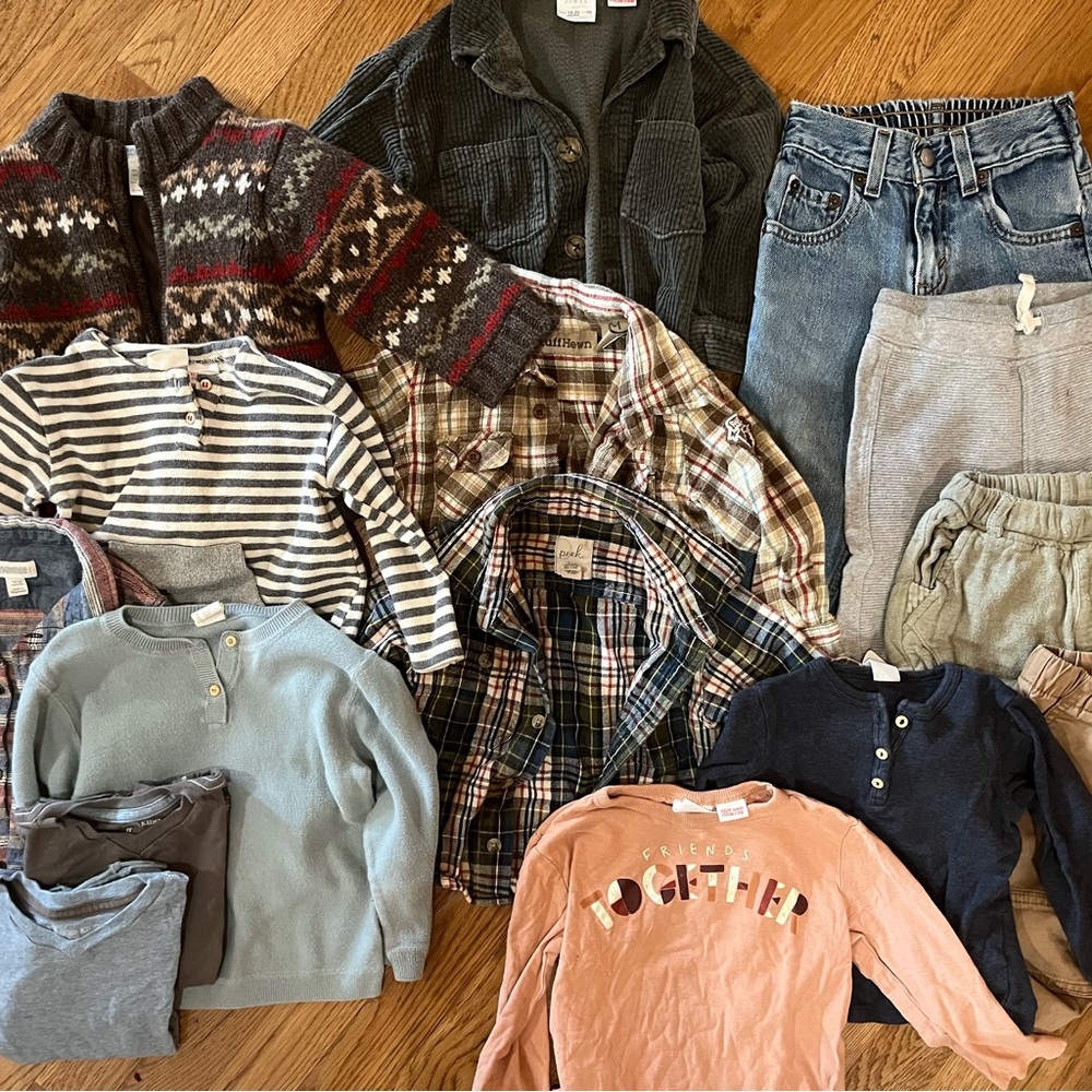 1.5 - 2 baby boy BUNDLE! Zara, H&M, Burt’s bees baby, Levi’s, vintage.